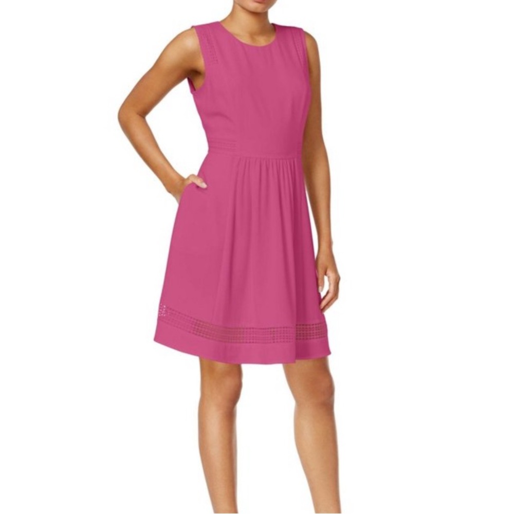 Maison Jules Vibrant Pink Shift Dress with pockets